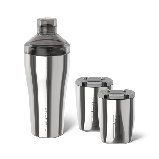 Cocktail Shaker + Rocks Bundle | Polished Stainless | 22/12oz